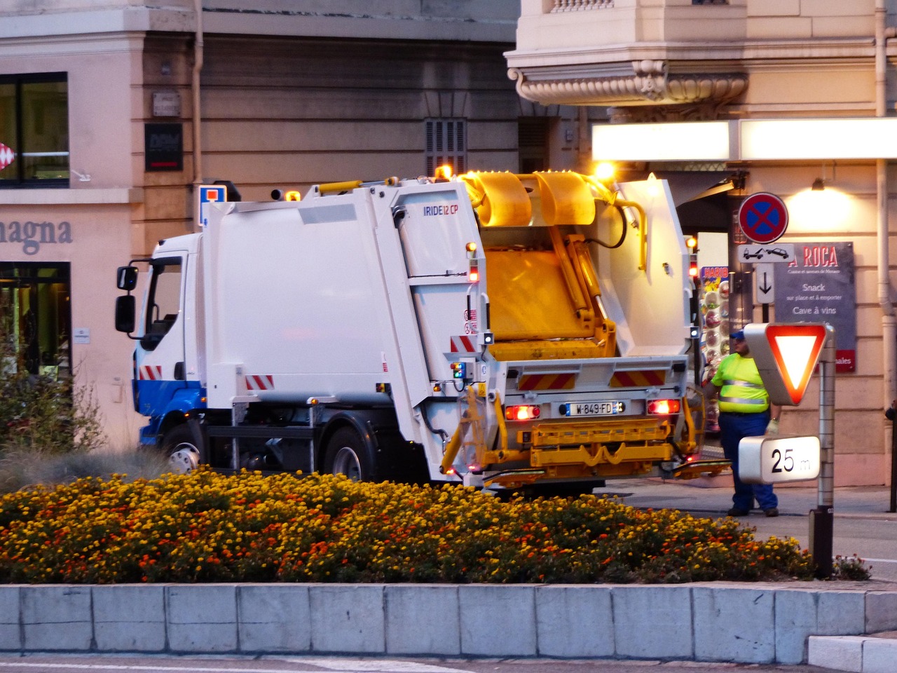 street cleaning, garbage disposal, monaco, truck, cleaning, at night, illuminated, street cleaning, street cleaning, street cleaning, garbage disposal, garbage disposal, garbage disposal, garbage disposal, garbage disposal, monaco, truck
